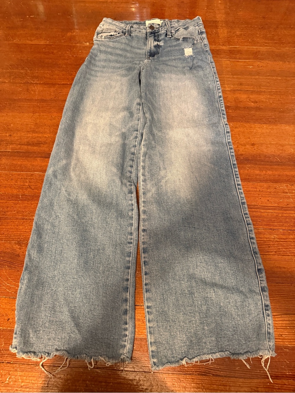 Vervet Olivia High-Rise Wide-Leg Jeans in Medium Blue Light Wash Size 27